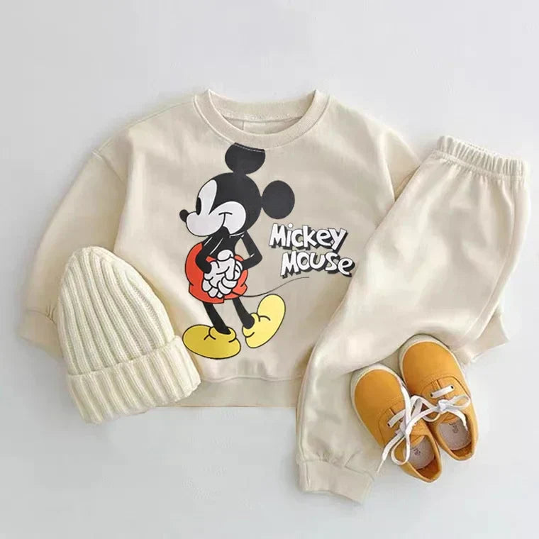 Conjunto Bebê Menina Blusa Gola Redonda e Calça com Punho