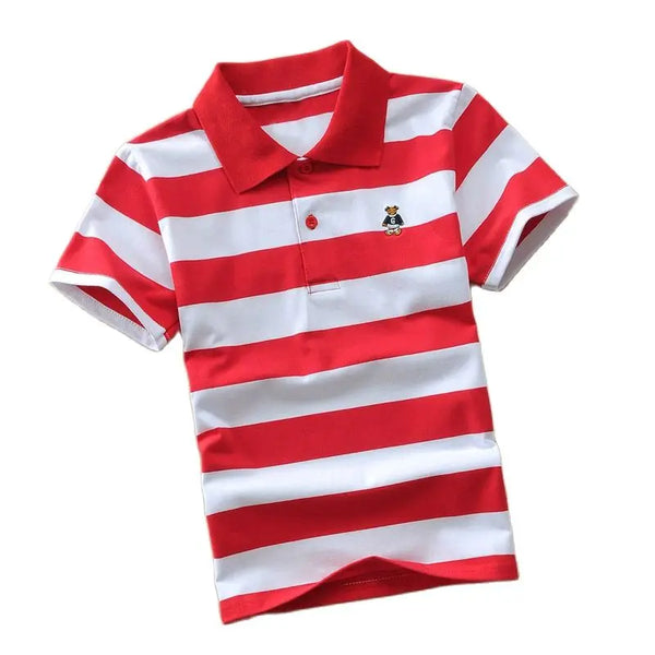 Camisa Polo Infantil Manga Curta Listrada com Gola Polo
