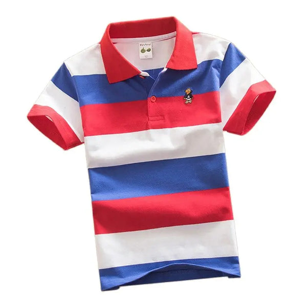 Camisa Polo Infantil Manga Curta Listrada com Gola Polo