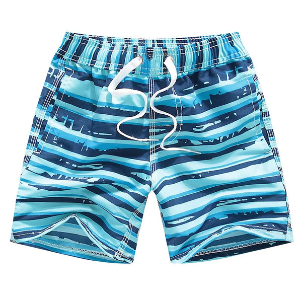 Short de Banho  Estampado com Cordão e Cintura Elástica