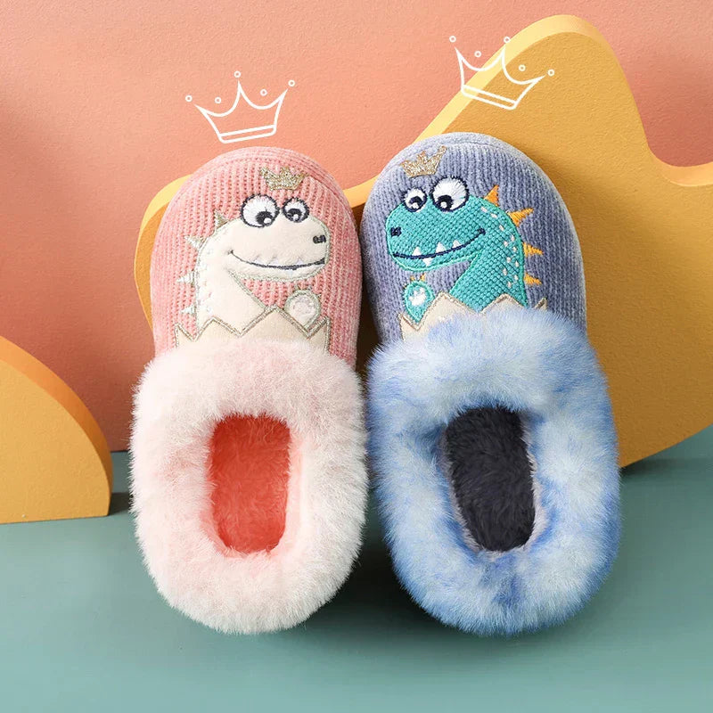 Pantufa Bebê Unissex de Pelúcia com Bordado E Forrada para Inverno