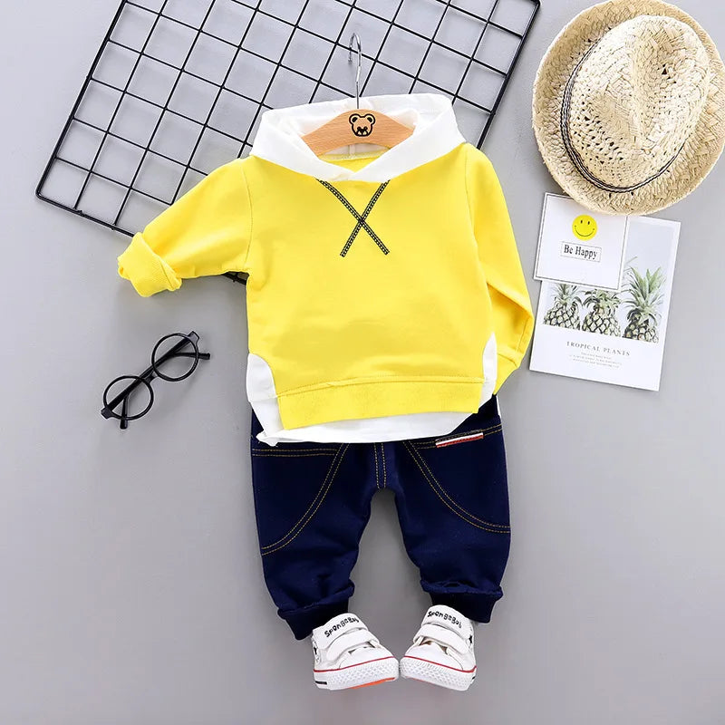 Conjunto Moletom Infantil 2 Peças Blusa com Capuz e Calça Jogger