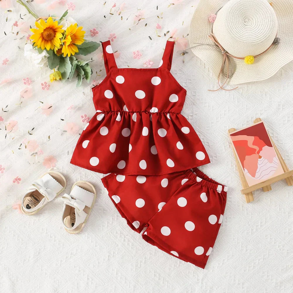 Conjunto Bebê Menina 2 Peças Vestido Regata  E Tapa Fralda Bloomer