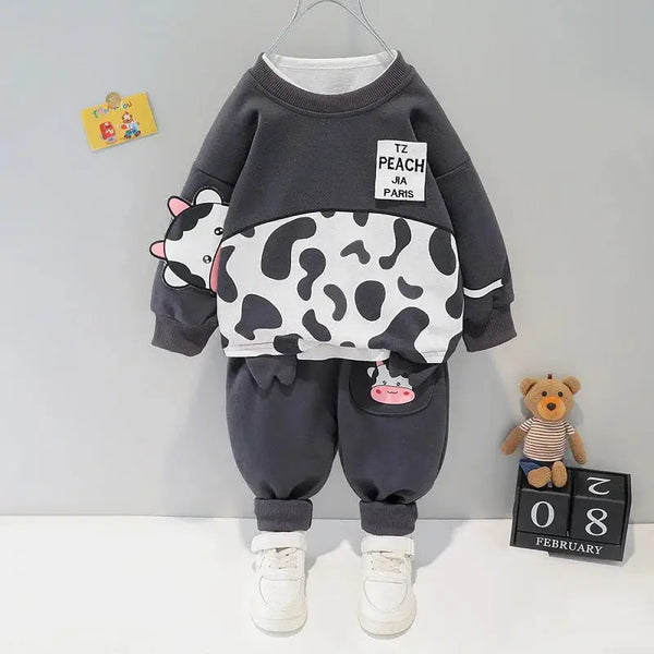 Conjunto Infantil Moletom Menino 2 Peças Blusa Manga Longa e Calça