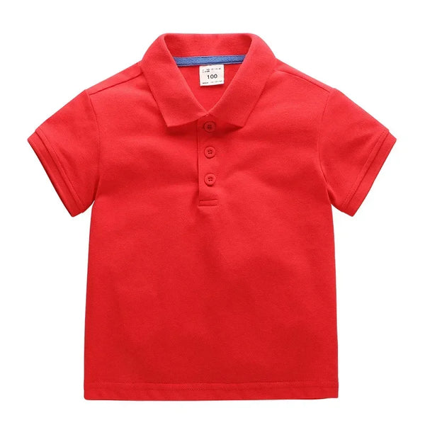 Camisa Polo Infantil Básica Manga Curta Lisa