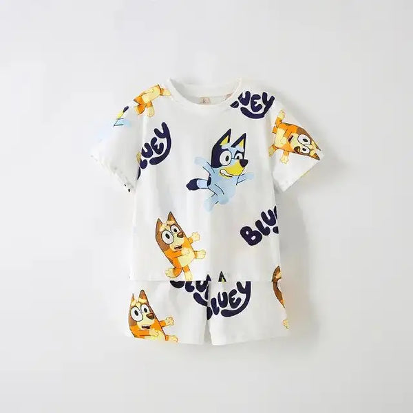 Conjunto Bebê Verão Camiseta Manga Curta e Short com Estampa