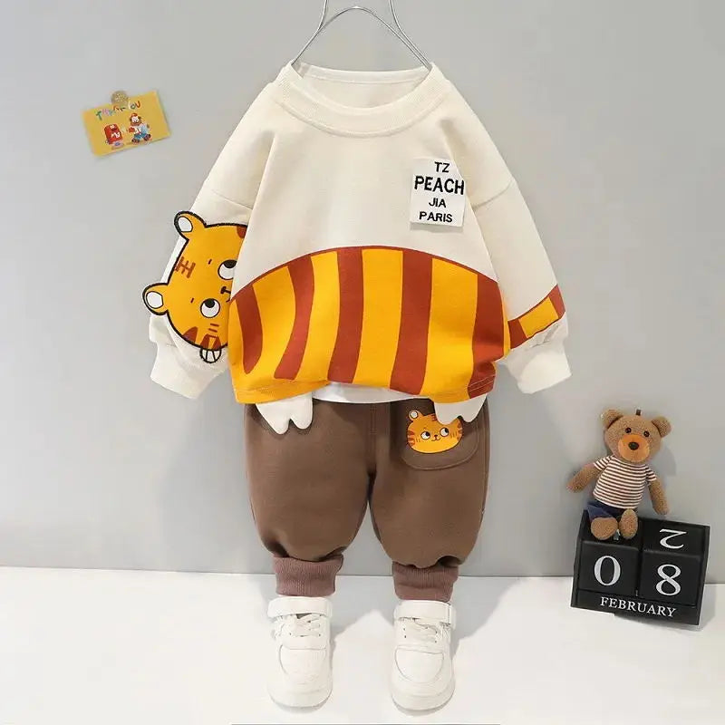 Conjunto Infantil Moletom Menino 2 Peças Blusa Manga Longa e Calça