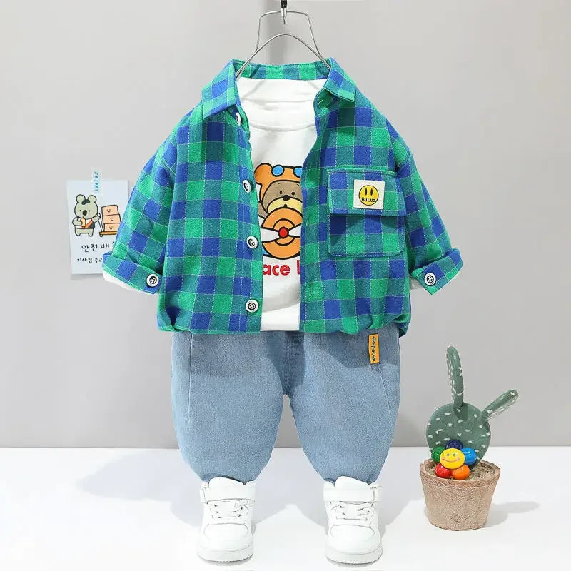 Conjunto Infantil Menino 3 Peças Jaqueta  + Calça Jogger
