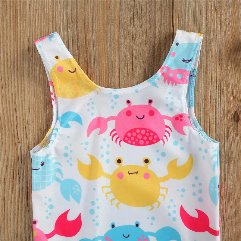 Maiôs Bebê Menina com Babado Estampas Coloridas