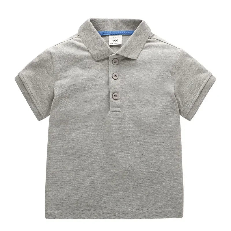 Camisa Polo Infantil Básica Manga Curta Lisa