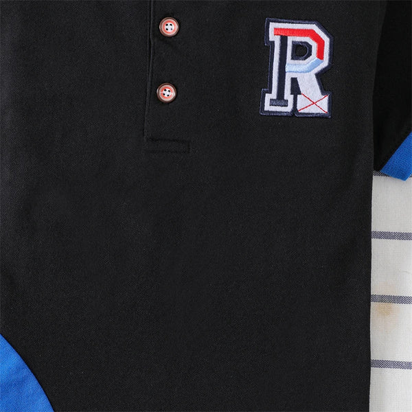 Camisa Polo Infantil Manga Curta com Gola Contrastante