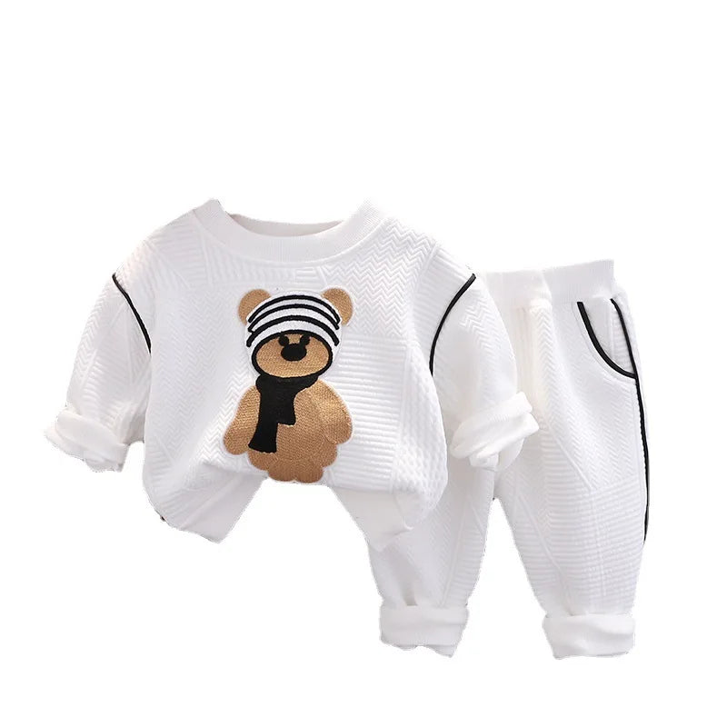 Conjunto Infantil 2 Peças Blusa Manga Longa e Calça Estampa Urso