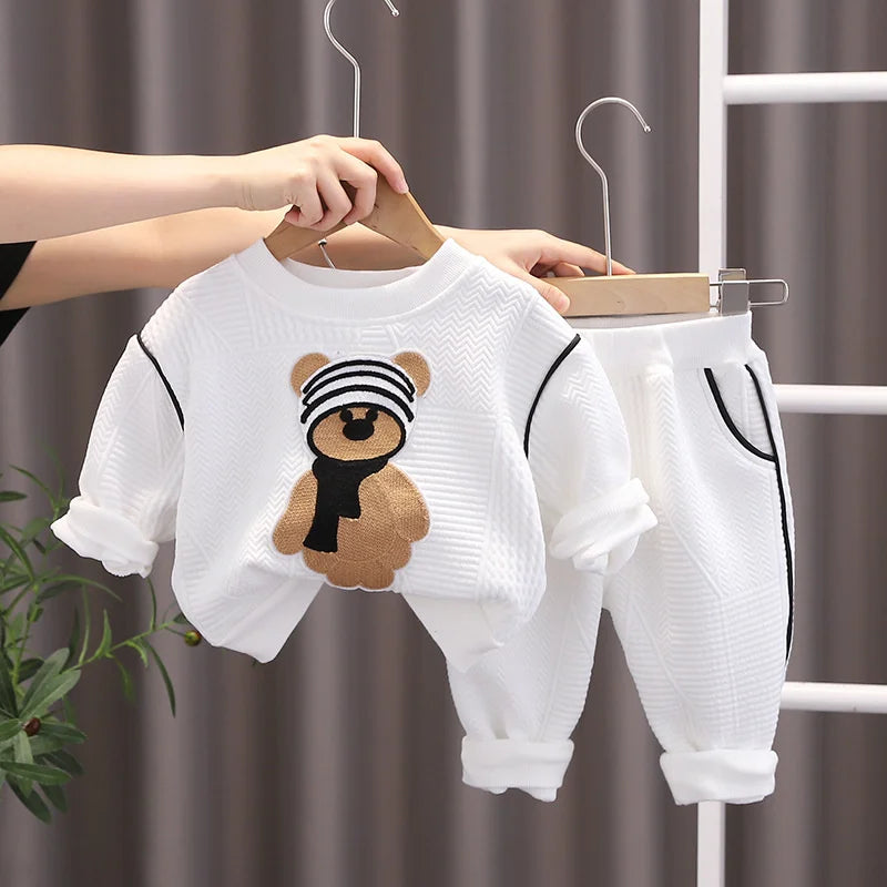 Conjunto Infantil 2 Peças Blusa Manga Longa e Calça Estampa Urso