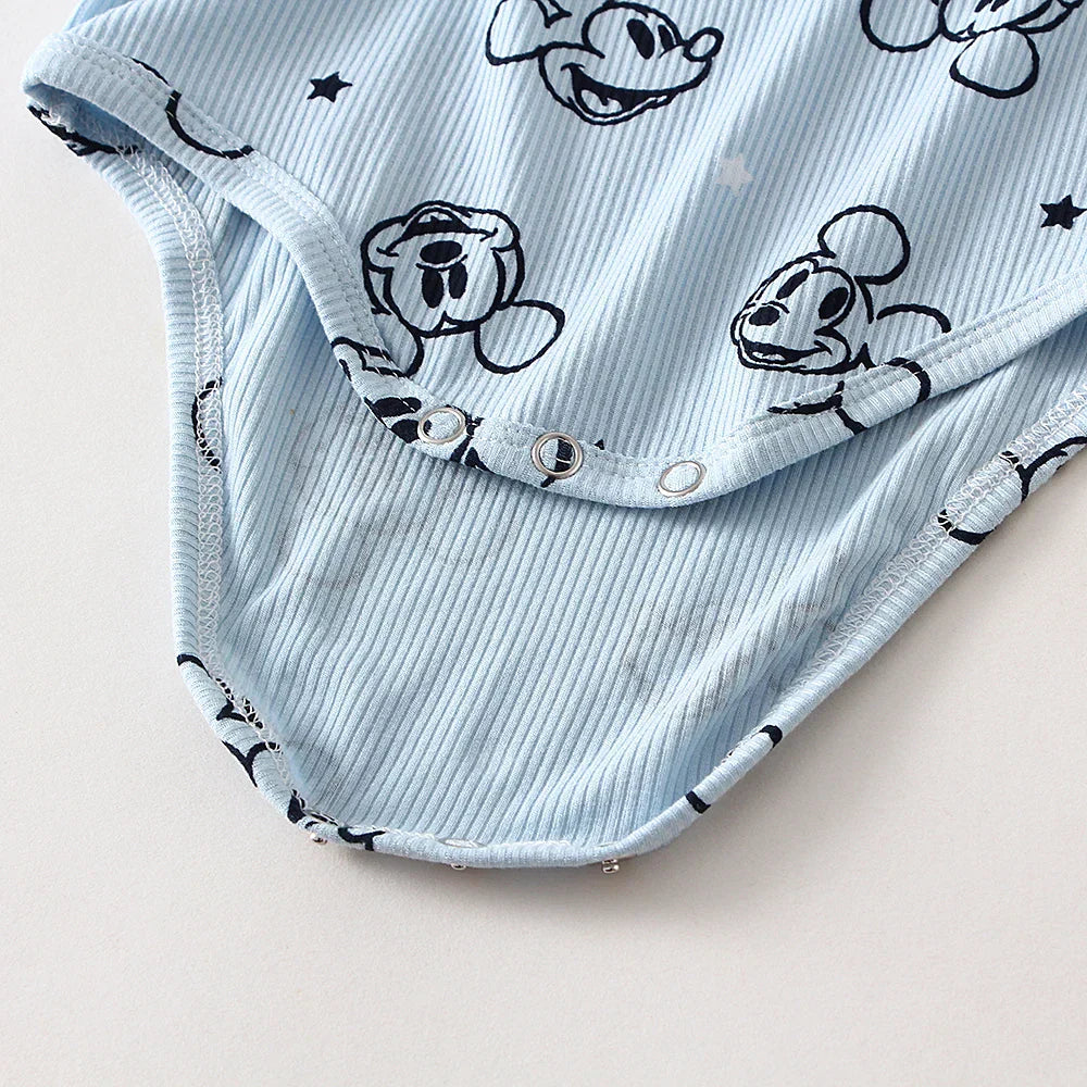 Conjunto Bebê Menina Body Manga Longa Estampado e Calça Legging