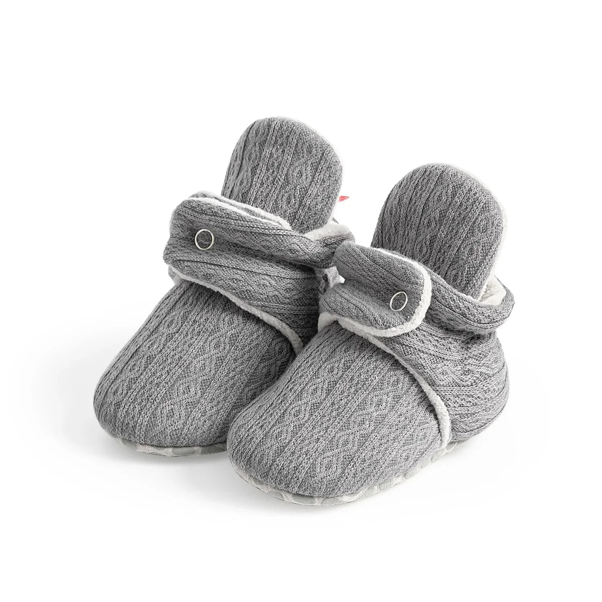Sapatinho de Bebê Tipo Botinha com Cano Dobrável e Solado com Estampa