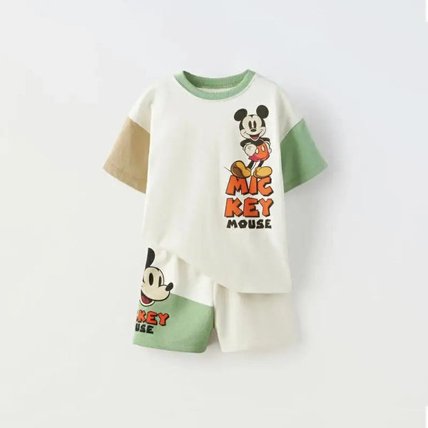 Conjunto Bebê Verão Camiseta Manga Curta e Short com Estampa