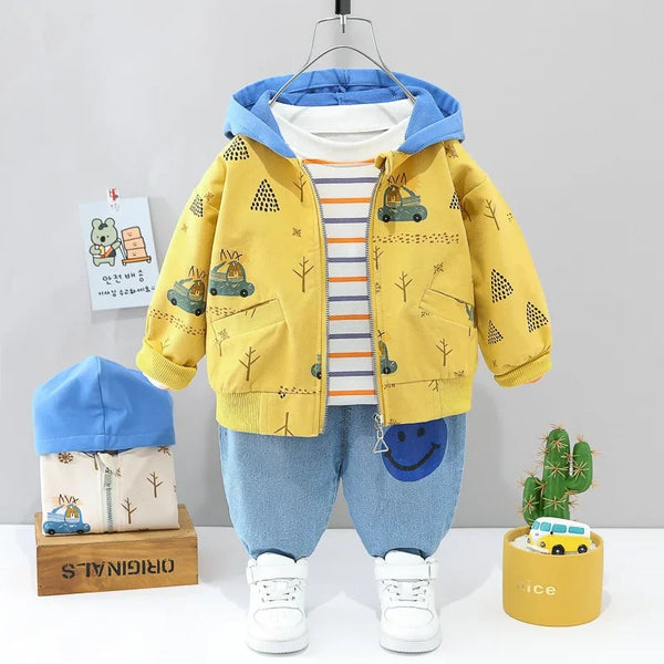 Conjunto Infantil Menino 3 Peças Jaqueta  + Calça Jogger