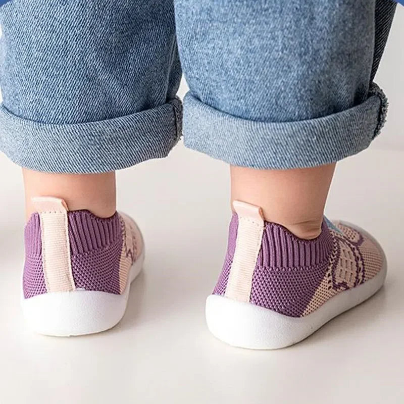 Tênis Bebê Unissex Slip On Tipo Meia com Solado Flexível