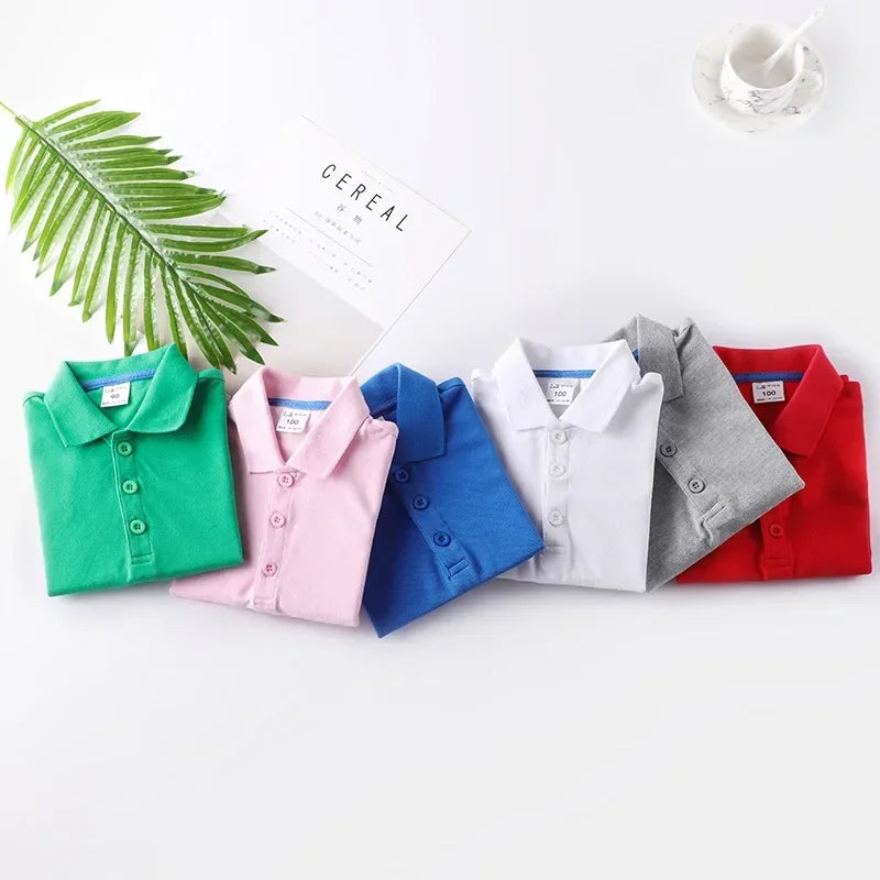 Camisa Polo Infantil Básica Manga Curta Lisa