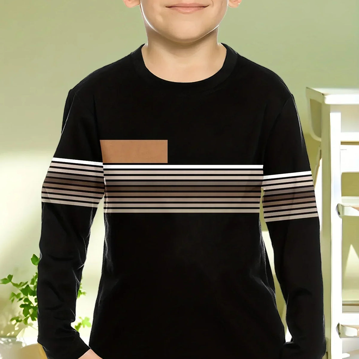 Camiseta Infantil Manga Longa Estampada