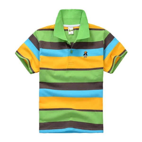 Camisa Polo Infantil Manga Curta Lisa com Gola  e Botões