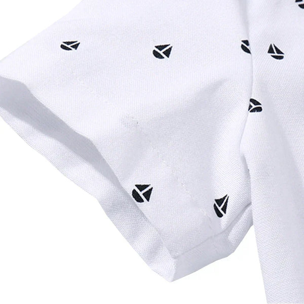 Conjunto Bebê Social com Camisa Manga Curta, Suspensório e Bermuda