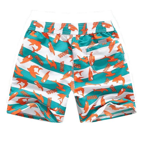 Short de Banho  Estampado com Cordão e Cintura Elástica