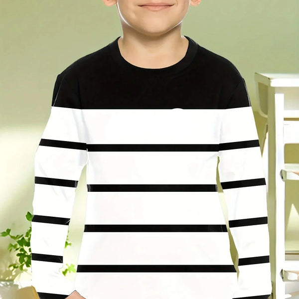 Camiseta Infantil Manga Longa Estampada