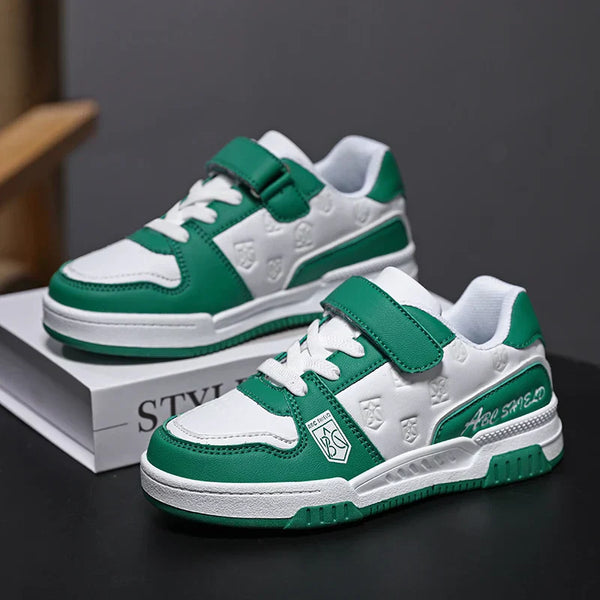 Tênis Infantil Menino com Velcro e Cadarço Cano Baixo Casual