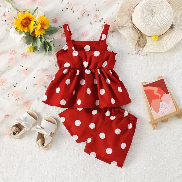 Conjunto Bebê Menina 2 Peças Vestido Regata  E Tapa Fralda Bloomer