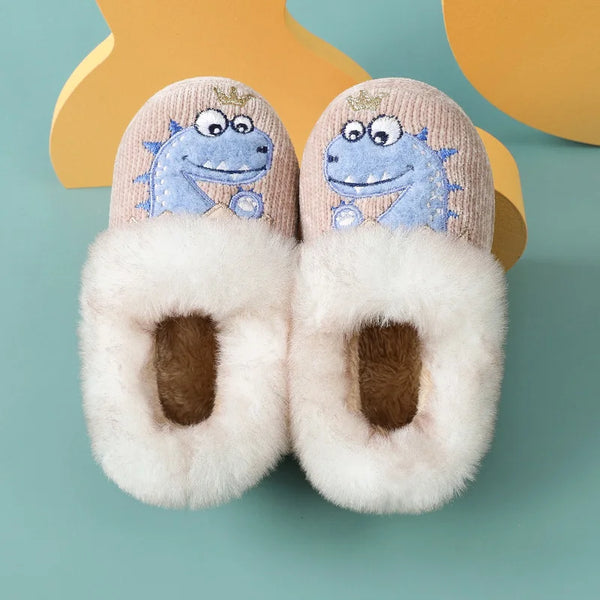 Pantufa Bebê Unissex de Pelúcia com Bordado E Forrada para Inverno