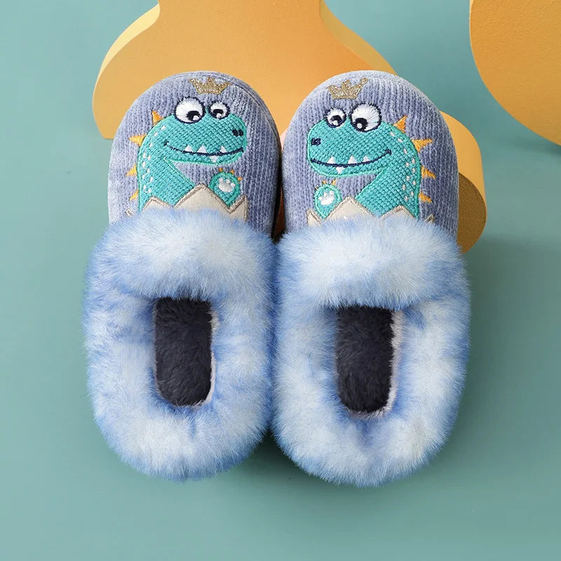 Pantufa Bebê Unissex de Pelúcia com Bordado E Forrada para Inverno