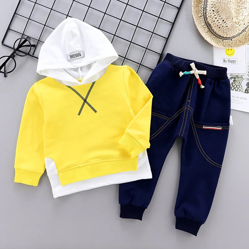 Conjunto Moletom Infantil 2 Peças Blusa com Capuz e Calça Jogger