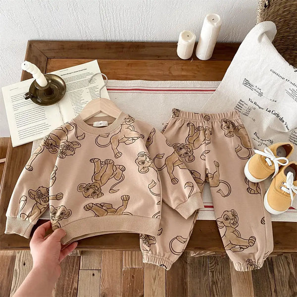 Conjunto Bebê 2 Peças Blusa e Calça com Estampa Animal