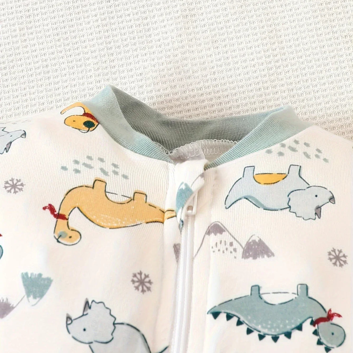 Kit 2 Macacões Bebê Menino – Manga Longa, Pé Fechado em Algodão