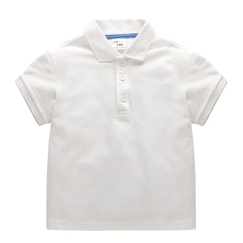 Camisa Polo Infantil Básica Manga Curta Lisa