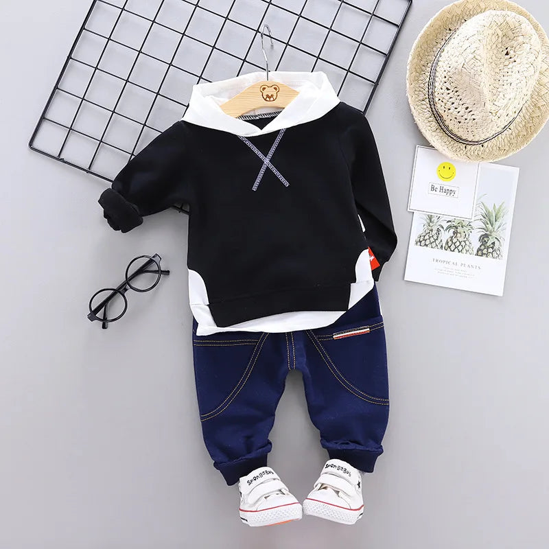 Conjunto Moletom Infantil 2 Peças Blusa com Capuz e Calça Jogger