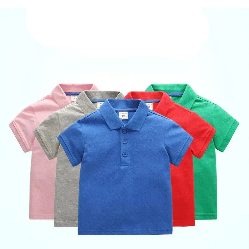 Camisa Polo Infantil Básica Manga Curta Lisa