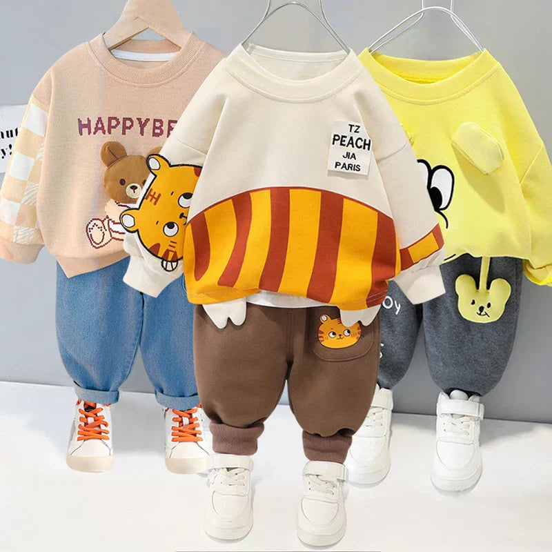Conjunto Infantil Moletom Menino 2 Peças Blusa Manga Longa e Calça