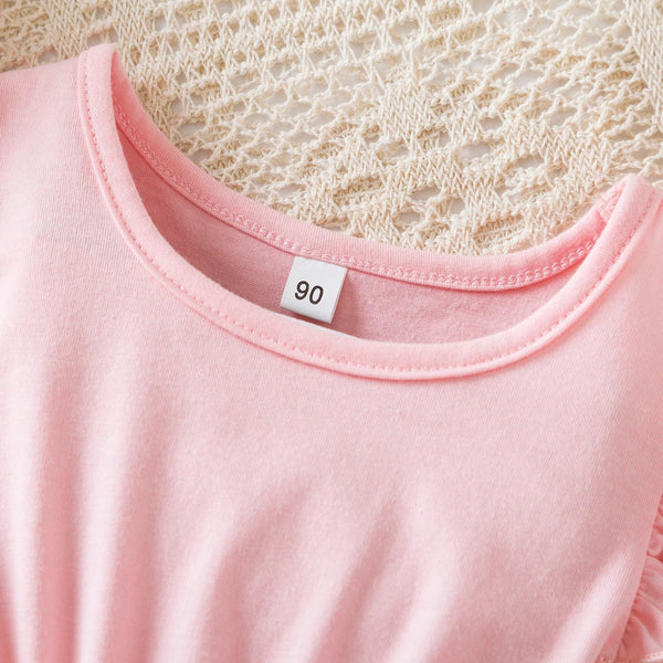 Vestido Infantil Menina de Festa com Tule e Aplicação Floral Laço na Cintura