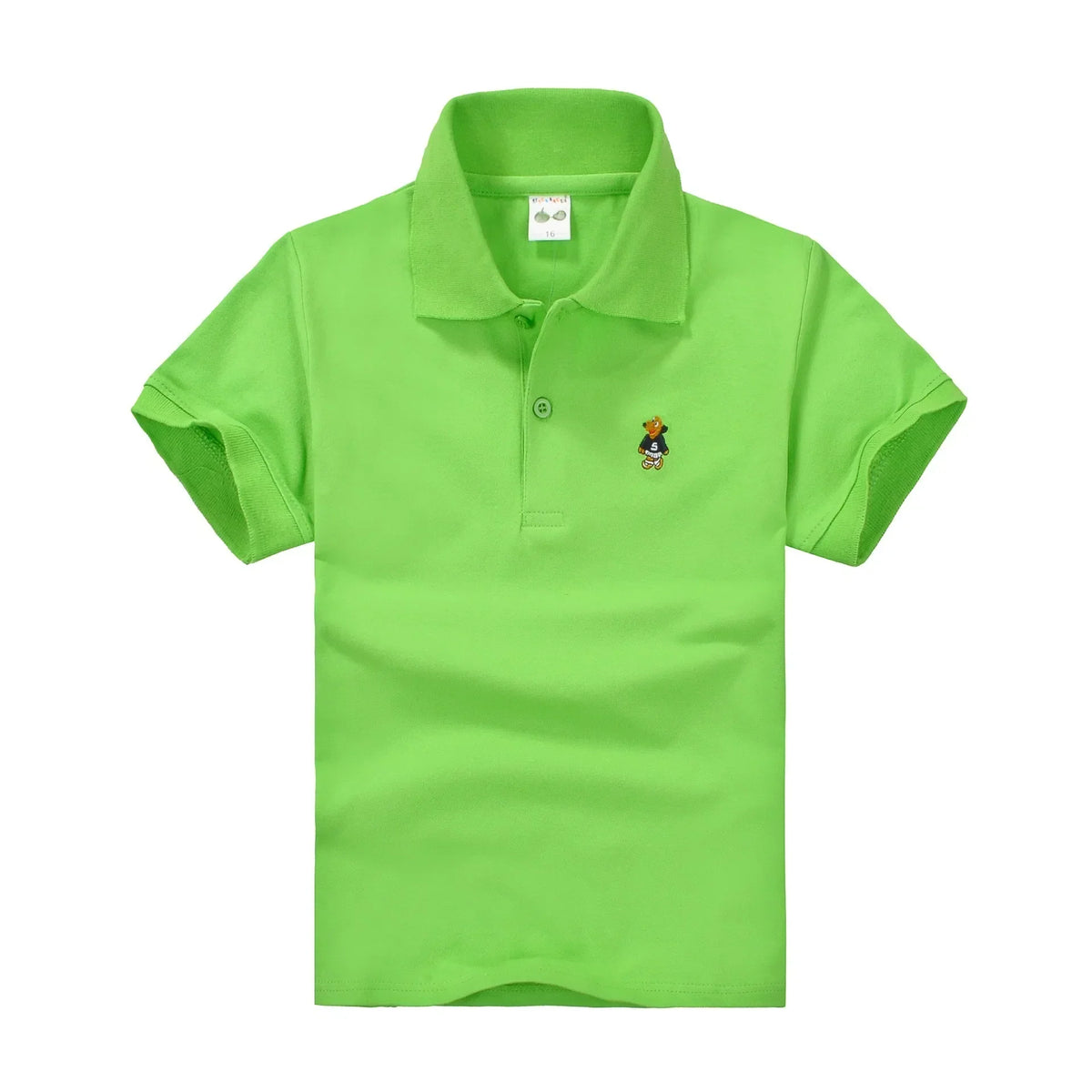 Camisa Polo Infantil Manga Curta Lisa com Gola  e Botões