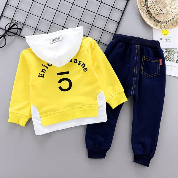 Conjunto Moletom Infantil 2 Peças Blusa com Capuz e Calça Jogger