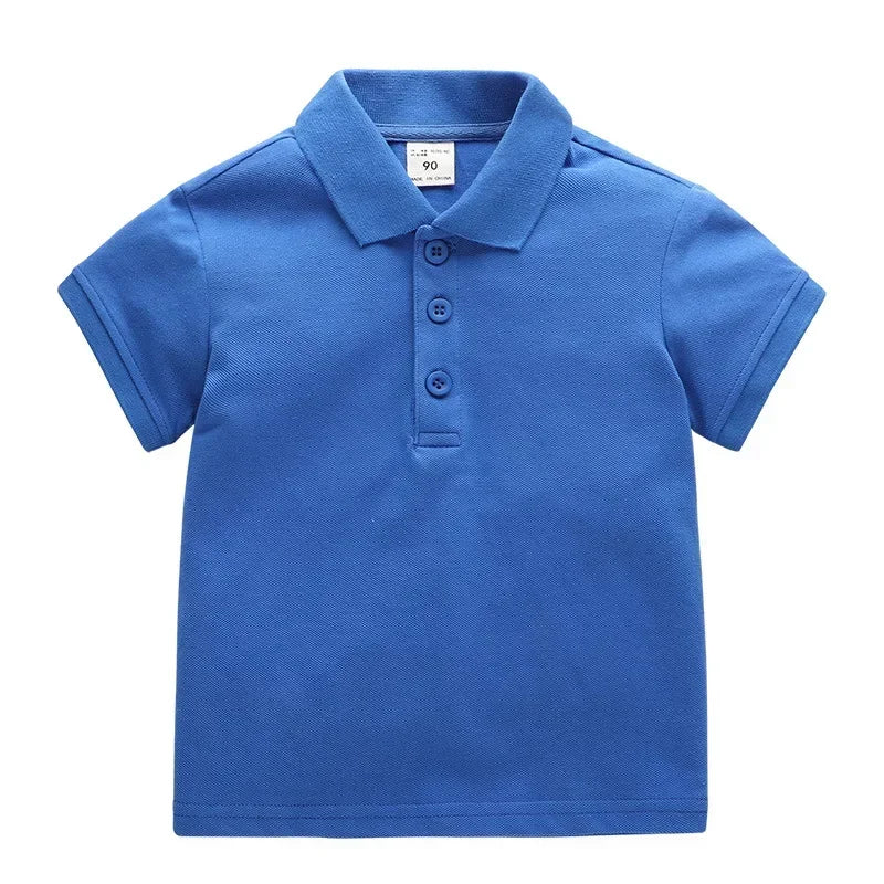 Camisa Polo Infantil Básica Manga Curta Lisa