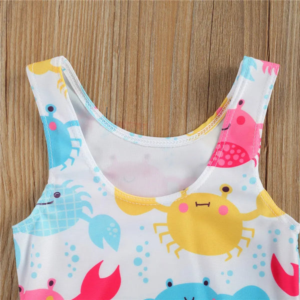 Maiôs Bebê Menina com Babado Estampas Coloridas