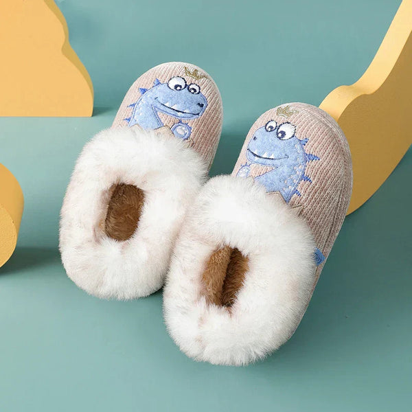 Pantufa Bebê Unissex de Pelúcia com Bordado E Forrada para Inverno