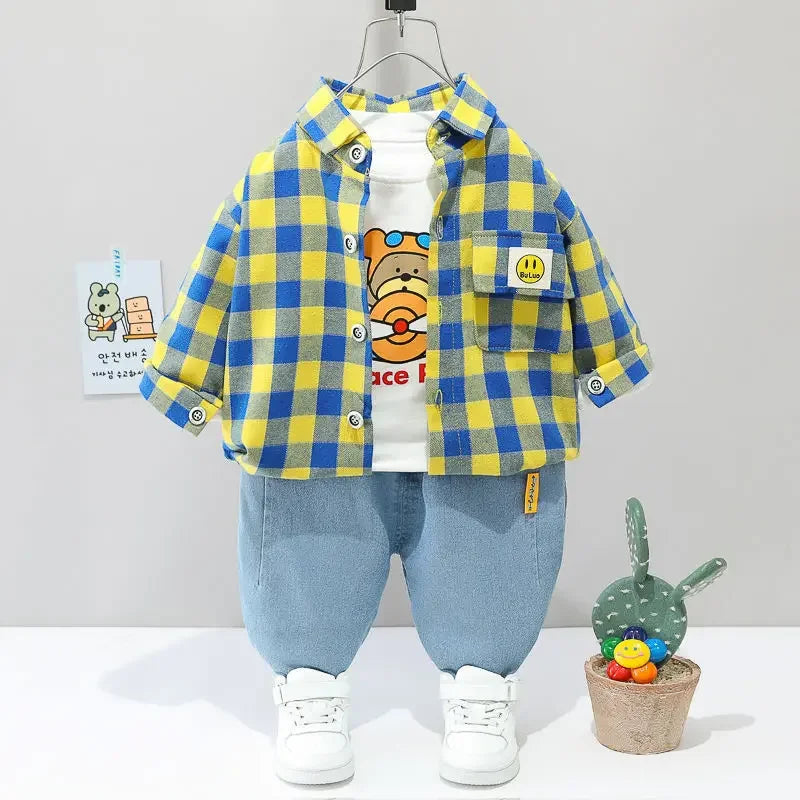 Conjunto Infantil Menino 3 Peças Jaqueta  + Calça Jogger