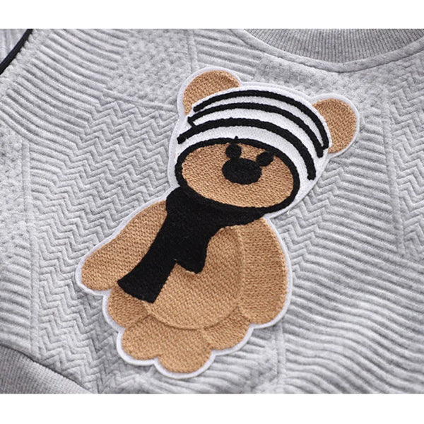 Conjunto Infantil 2 Peças Blusa Manga Longa e Calça Estampa Urso