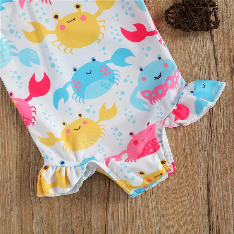 Maiôs Bebê Menina com Babado Estampas Coloridas