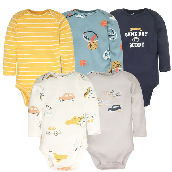Kit 5 Bodies Bebê  Manga Longa Unisex