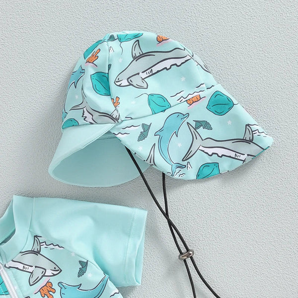 Conjunto Banho Infantil Camiseta Manga Longa e Short